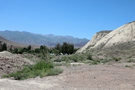 Вид долины ущелья при выезде на Иссык-Куль